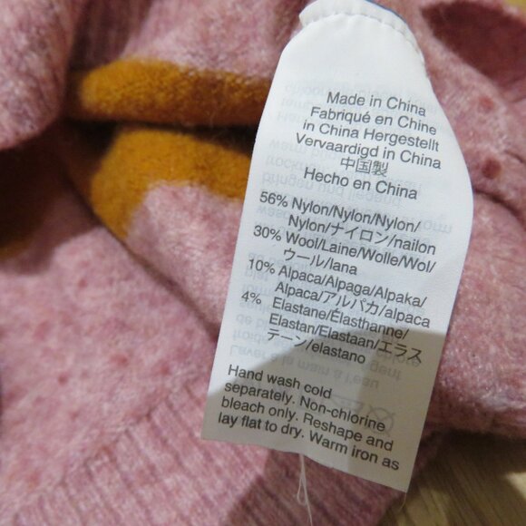 MADEWELL Striped Gladwell Balloon-Sleeve Pullover Sweater in Heather Mulberry - Picture 14 of 14